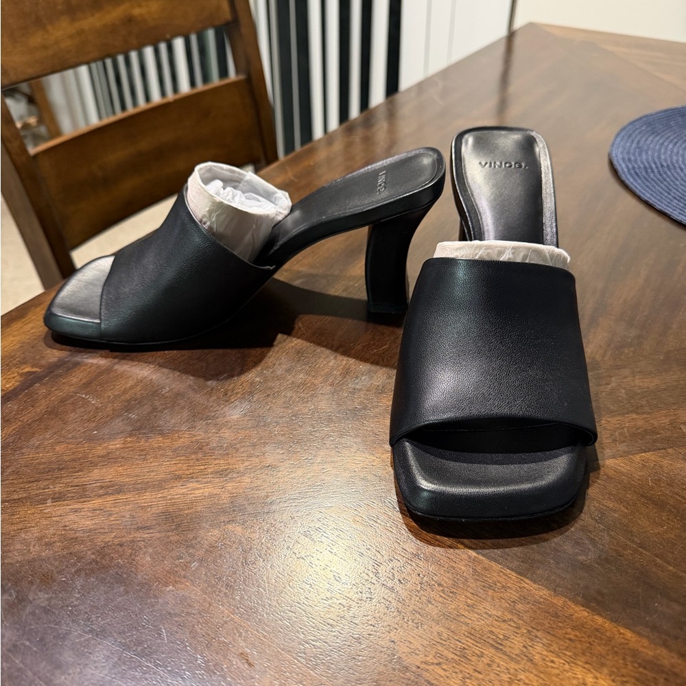 Vince Women's Elegant Black Mules